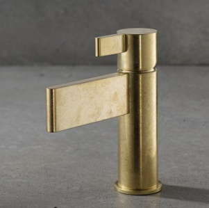 sussex-calibre-basin-mixer-tumbled-brass